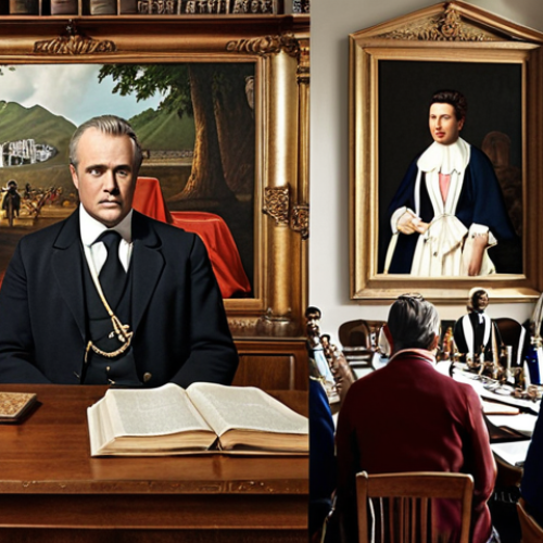 Home 18 **
A split image depicting St. Helena: On the left, a historical scene with a British governor and formal colonial setting, symbolizing the island's past under British rule. On the right, a modern scene with local St. Helenians in a council meeting, discussing self-governance and future development, representing their aspirations for increased autonomy.
**