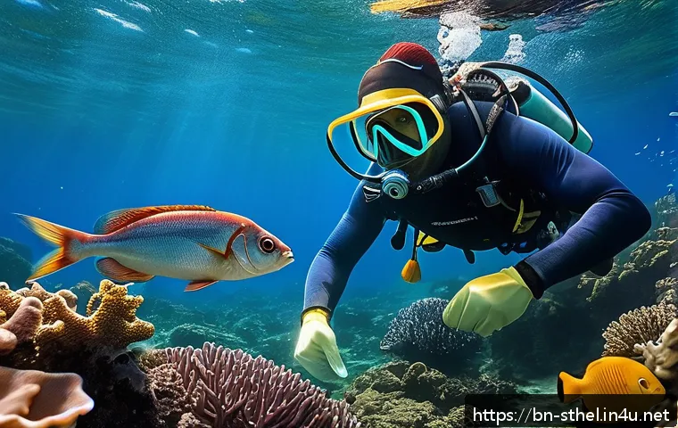 세인트헬레나의 해양자원 활용 - A vibrant underwater scene off the coast of Saint Helena showcasing diverse marine life including co...