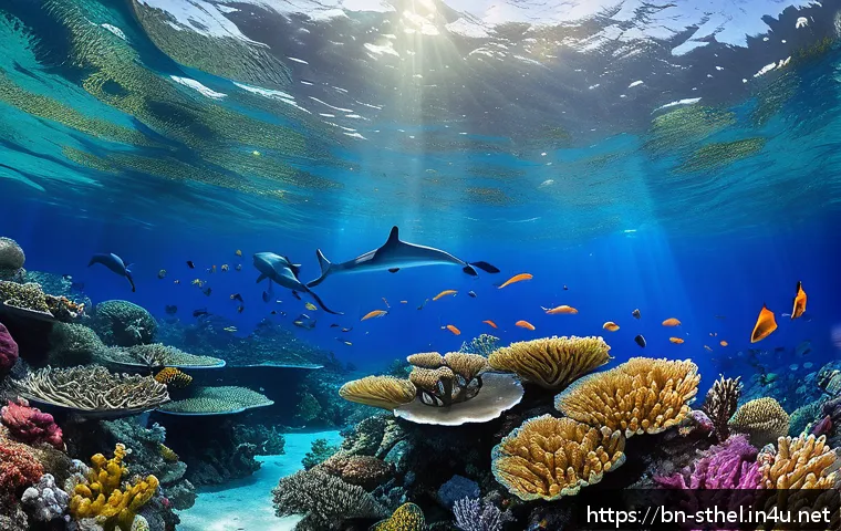 세인트헬레나 다이빙 포인트 - A vibrant underwater coral reef scene off Saint Helena, featuring bright, multicolored corals resemb...